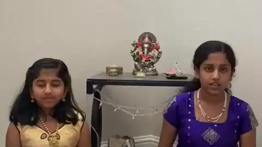 Disciples of Smt Manjula garu, Kumari Poorvi & Saanvi attempts Purandaradasa Devaranamam
